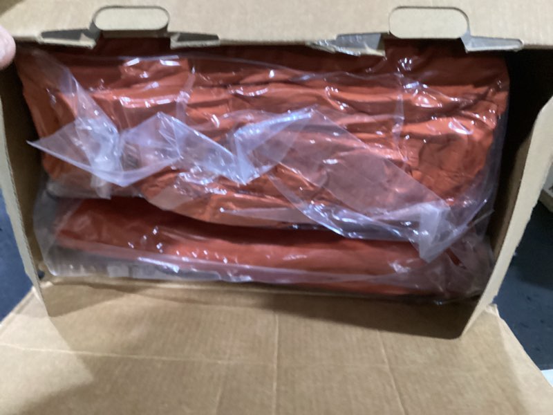 Condition photo showing New/Like New for bedsure california king comforter set burnt orange - bed in a bag cal king bedding set 7 pieces, gentlesoft™ pintuck bed set gift for family, pinch pleat comforter with sheets, pillowcases & shams california king 10 - burnt orange