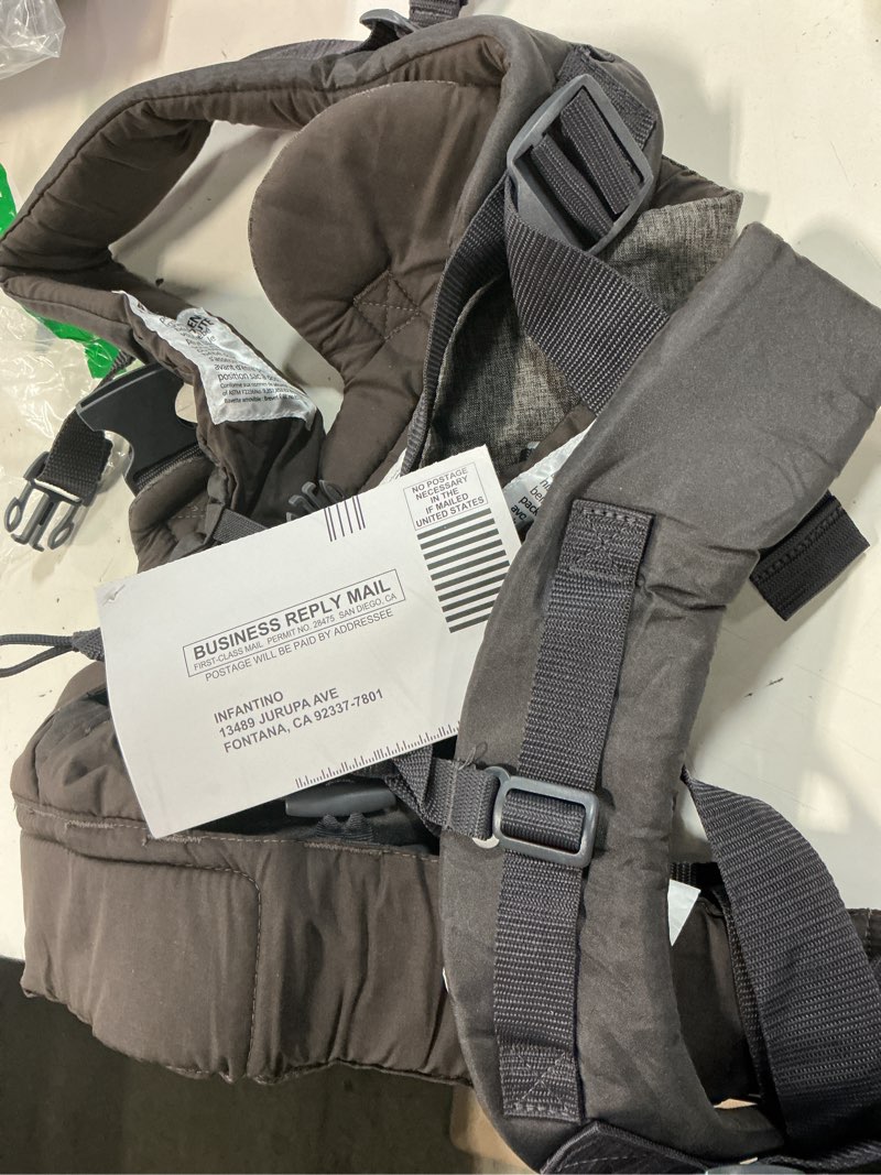Condition photo showing Good Condition for infantino flip 4-in-1 convertible baby carrier, adjustable, ergonomic babywearing, registry essential, baby carrier for newborn to toddler, gray