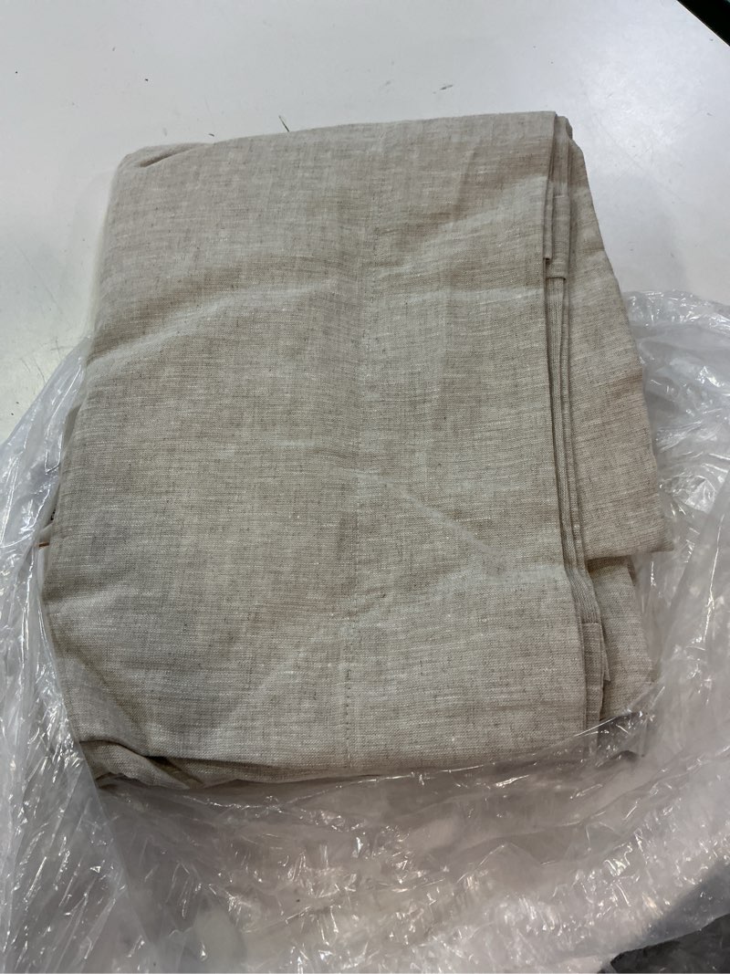 Condition photo showing Good Condition for european linen curtain, 48x108, flax