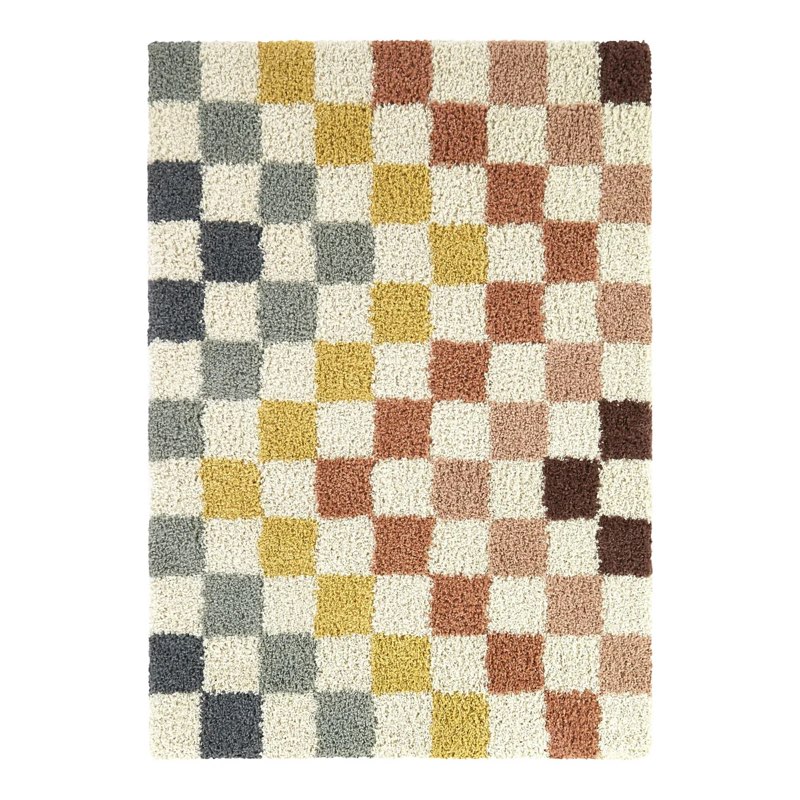mainstays rainbow checker indoor rug (4ft x 5ft x 5 in)
