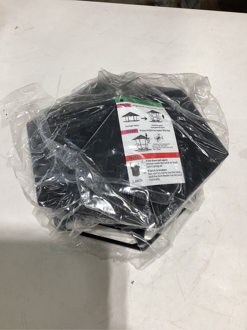 Condition photo showing Good Condition for jealoeur bird feeders for outdoors hanging bird feeder wild birds seed, black 1 black