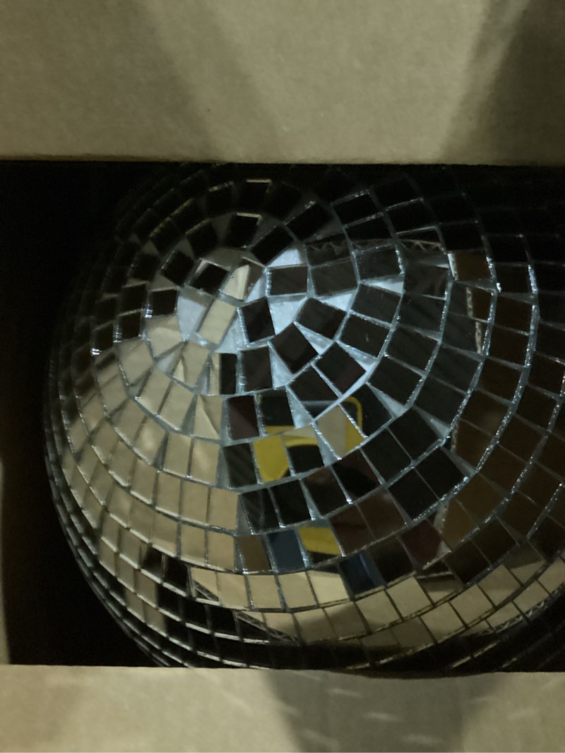Condition photo showing Good Condition for youdepot disco ball 12-inch – large hanging mirror ball disco ball decor for disco party decorations, weddings, events, disco christmas decor, and home celebrations 12 in