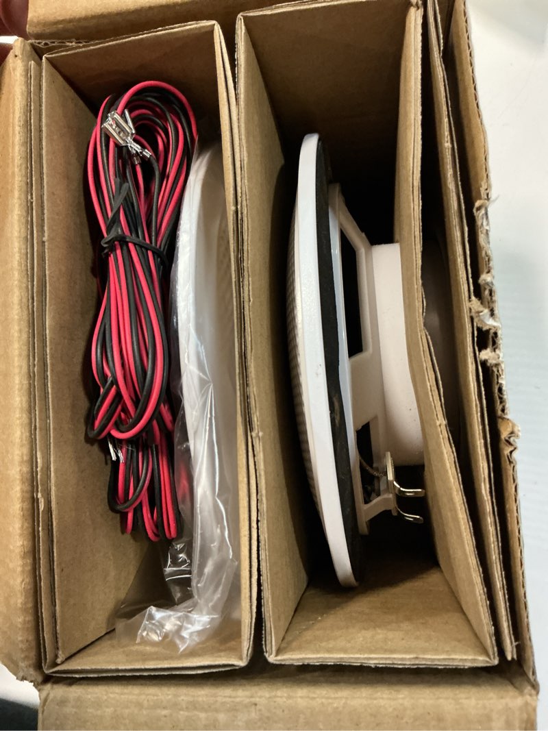 Condition photo showing Good Condition for lenkrad 5.25 inch marine speakers white - 12v waterproof boat speakers with 160 watts power & thin mount speaker rv, 5.25” dual full range speakers for camping - 1 pair 5.25'' white02 - 1 pair
