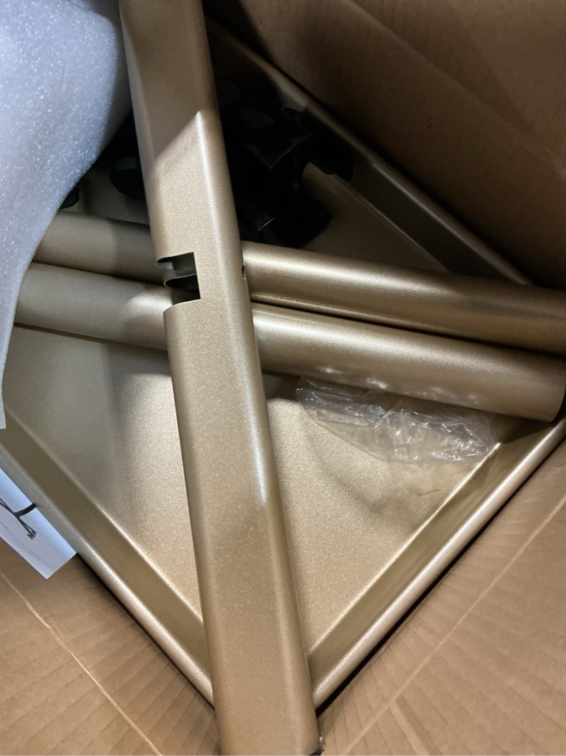 Condition photo showing Good Condition for champagne colden salon rolling tray cart with wheels, adjustable color tray for tattoo (champagne gold)
