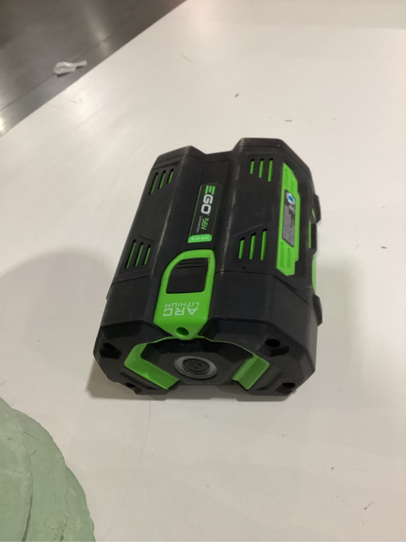 Condition photo showing As Is for ego power+ 56 -volt, 5 ah 1 -pack lithium ion (li-ion) battery