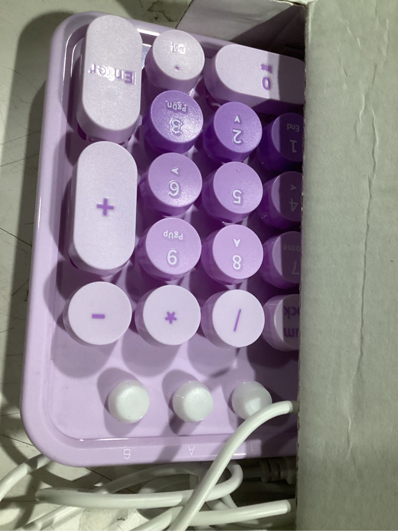 Condition photo showing Good Condition for large print keyboard, usb wired computer keyboard, full size keyboard with number pad for pc laptop desktop windows 7 8 10 11 (purple colorful)
