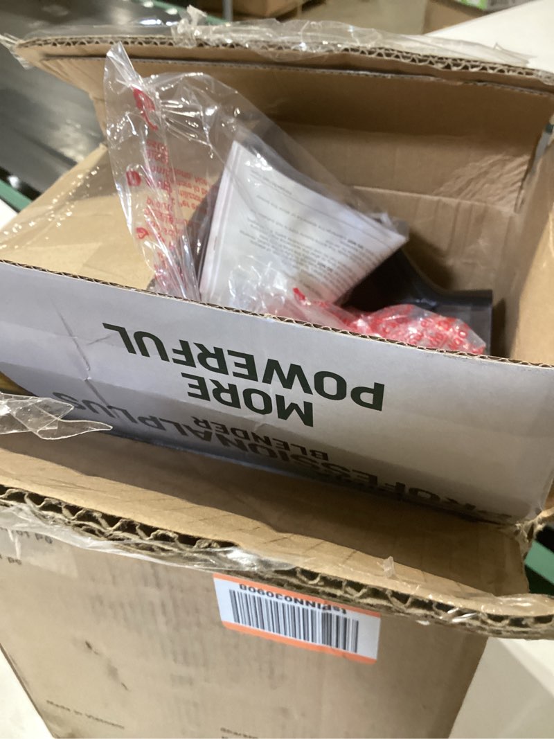Condition photo showing As Is for ninja professional plus blender | max power smoothie blender, ice cream maker, frozen drink mixer & margarita machine | 3 auto iq™ presets, 1400 w, 72oz total crushing pitcher | dark grey, bn701 72 oz. blender + total crushing pitcher