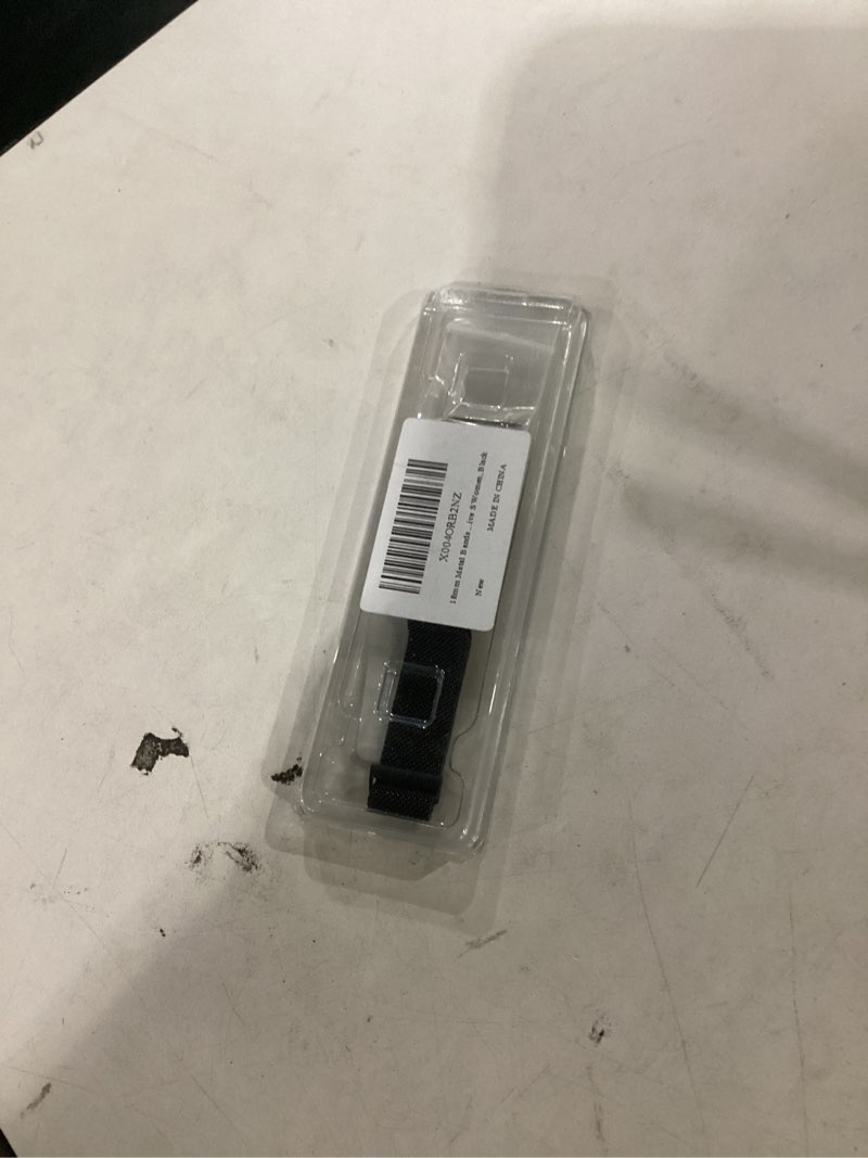 Condition photo showing New/Like New for 18mm 20mm metal band compatible for garmin vivoactive 5/6/4s/3 watch bands, soft stainless steel mesh strap for garmin venu 3s/venu 2s/sq watch band, forerunner 55/245/255s/265s watch band women men black for 18mm-width watch lugs