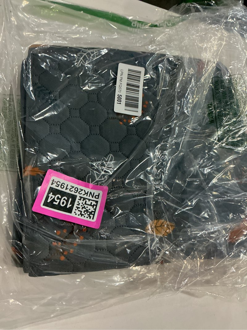 Condition photo showing New/Like New for Sunheir Washable Pee Pads for Dogs Large 48" x 48" 2-Pack Reusable Puppy Pads Pet Training Pads, Absorb Dog Mats, Whelping Pad, Non-Slip Protects Against Urine Leakage (Leaves - Deep Grey, 48x48) Leaves - Deep Grey 48x48 Inch (Pack of 2)