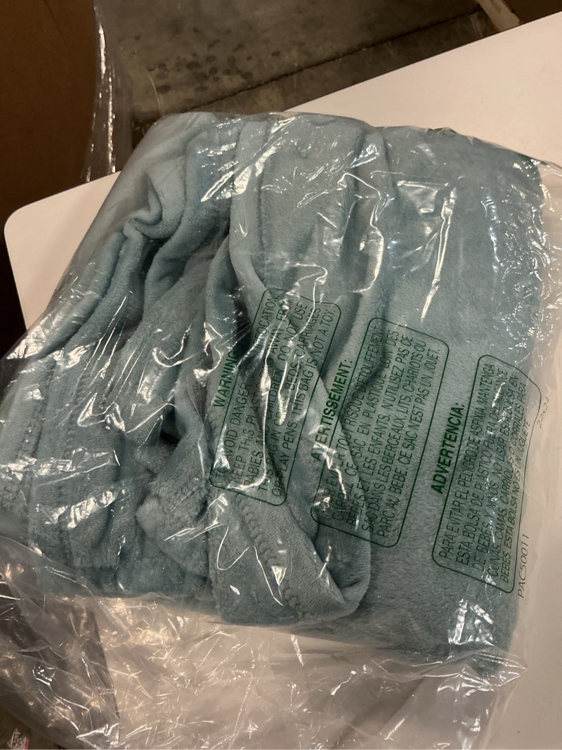 Condition photo showing Good Condition for PHF Ultra Soft Fleece Throw Blanket, No Shed No Pilling Luxury Plush Cozy 300GSM Lightweight Blanket for Bed, Couch, Chair, Sofa Suitable for All Season, 50" x 60", Dusty Blue Throw(50" x 60") Dusty Blue