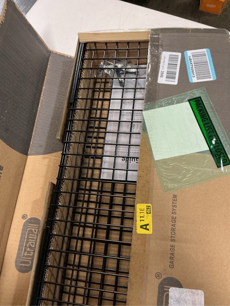 Condition photo showing New/Like New for Ultrawall Wall Mounted Storage Shelf for Garage, 2 Pack Metal Shelf Rack, Heavy-Duty Wall Organizer Shelves Suitable for Shop, Shed, Garage 23.5inch x 12inch(Black)