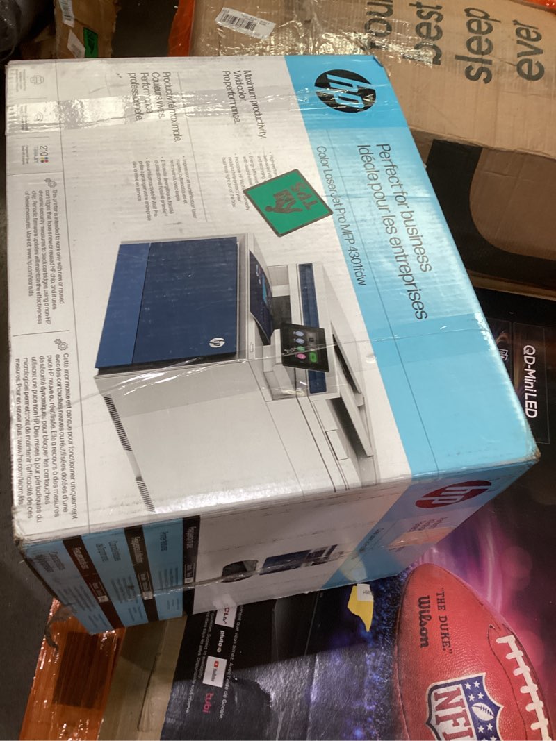 Condition photo showing New/Like New for HP Color LaserJet Pro MFP 4301fdw Wireless All-in-One Color Laser Printer, Scanner, Copier, Fax, Best-for-Office