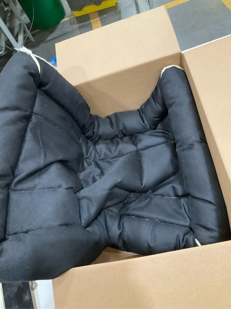 Condition photo showing As Is for midwest homes for pets medium quiettime maxx ultra-rugged dog bed, water & odor resistant, bolstered edge, non-slip bottom, fits 30-inch crates, black black 30 inch