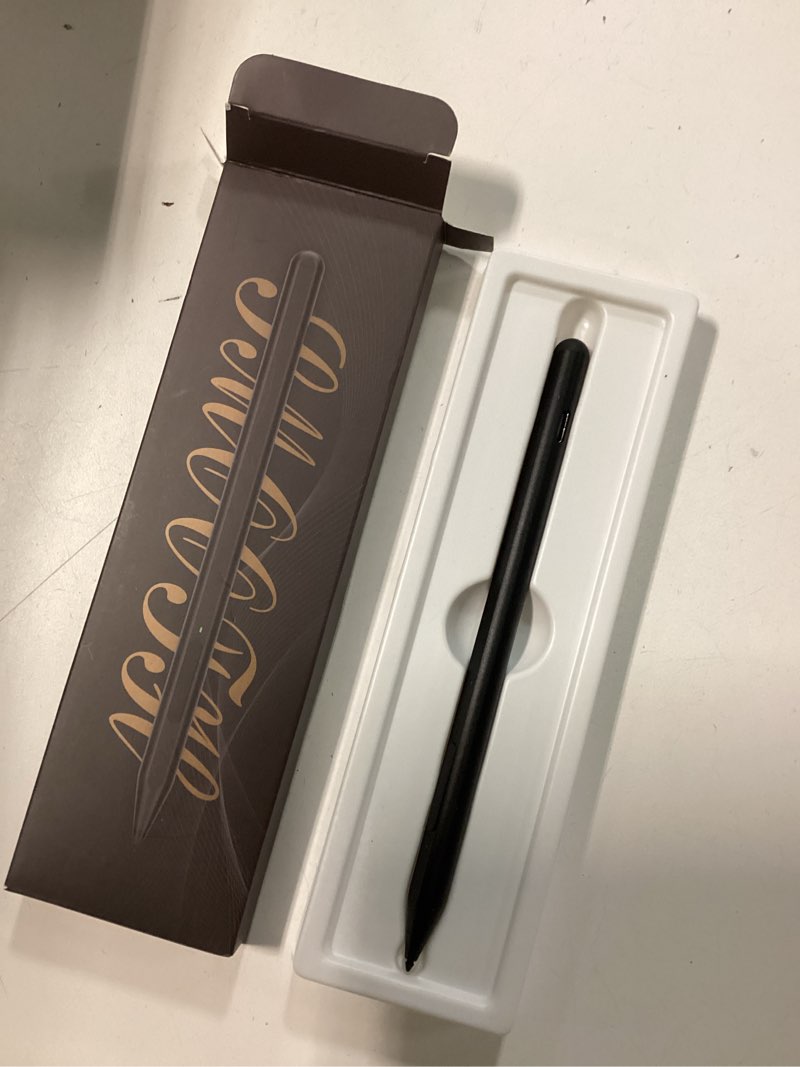 Condition photo showing As Is for Stylus Pen for Microsoft Surface Pro12/11/10/9/8/X/7+/6/5/4, Surface Go 4/3/2/1, Surface Laptop1-5/Studio/Book 3/2/1 with Eraser Side Button,Palm Rejection,Tilt Function,1024 Pressure Black