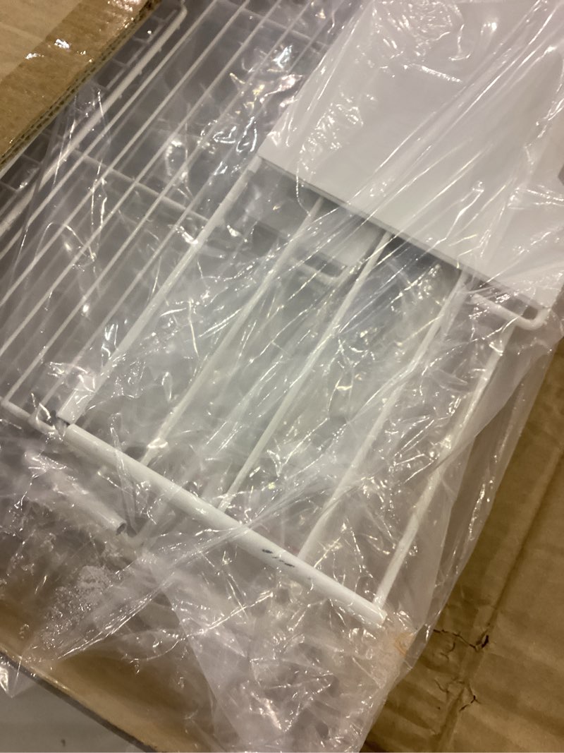 Condition photo showing New/Like New for Pull Out Cabinet Organizer, 2-Tier Storage Wire Baskets With Sliding Storage Drawer, Carbon Steel Sliding Drawer Shelf Baskets for Kitchen Pantry Bathroom14.7''D×11.1''W×17.32''H Iron underwire sink-large-white