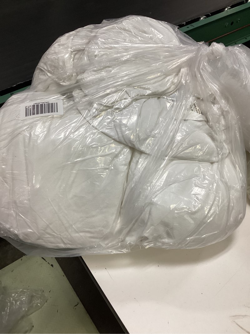 Condition photo showing As Is for quince premium down alternative comforter, full/queen, white