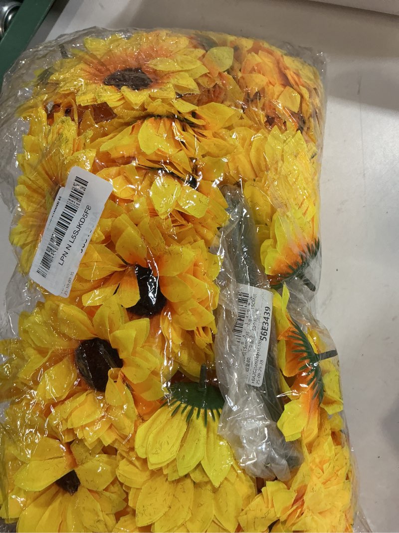 Condition photo showing Good Condition for 80 Pcs Large Sunflower Artificial Flowers Bulk, 4.1inch Sunflower Artificial Flower Heads Fake Sun-flower Heads with Stems Simulation Sun-flower for Wedding Decoration, Bouquets Parties (Yellow-80)