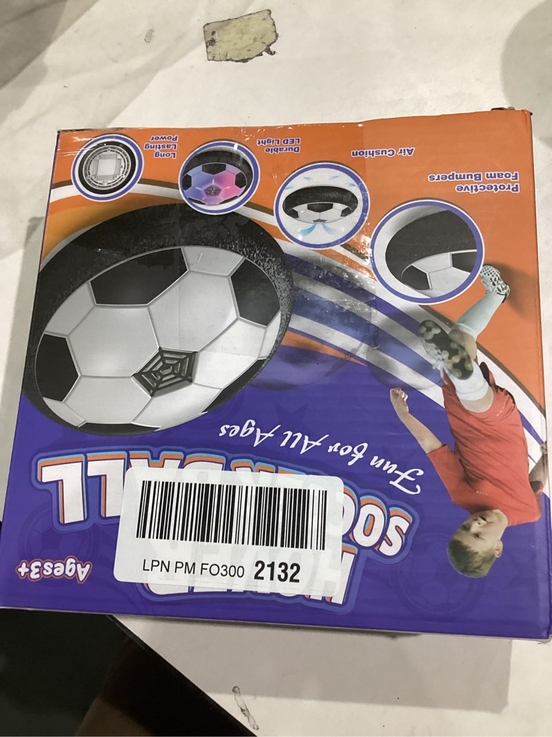 Condition photo showing Good Condition for Officygnet Hover Soccer Ball for Kids, Indoor Toys Games Gifts for Boys Age 6, 7, 8, 9, 10, 11, 12 Years Old, Air Floating Light-Up Soccer Toys Games for Kids 6-8, 8-12, Ideal Easter Birthday Gifts 1 Pack