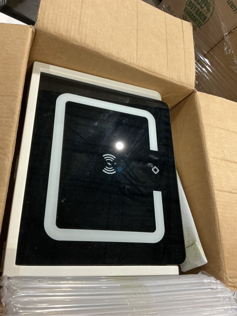 Condition photo showing Good Condition for homemore floating nightstand with charging station bedside table led smart bedside table wall mounted nightstand white