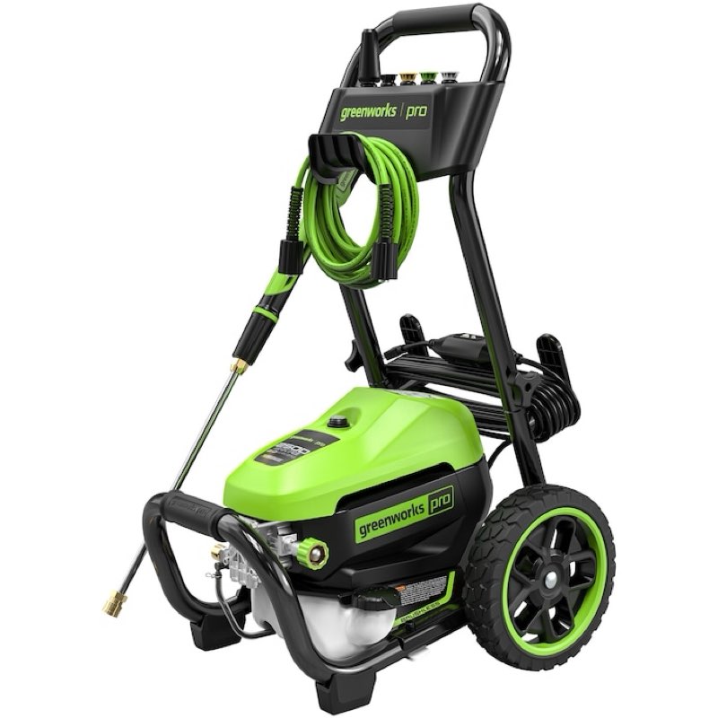 greenworks greenworks pro 2500 psi 2.0-gpm electric pressure washer with 14-in surface