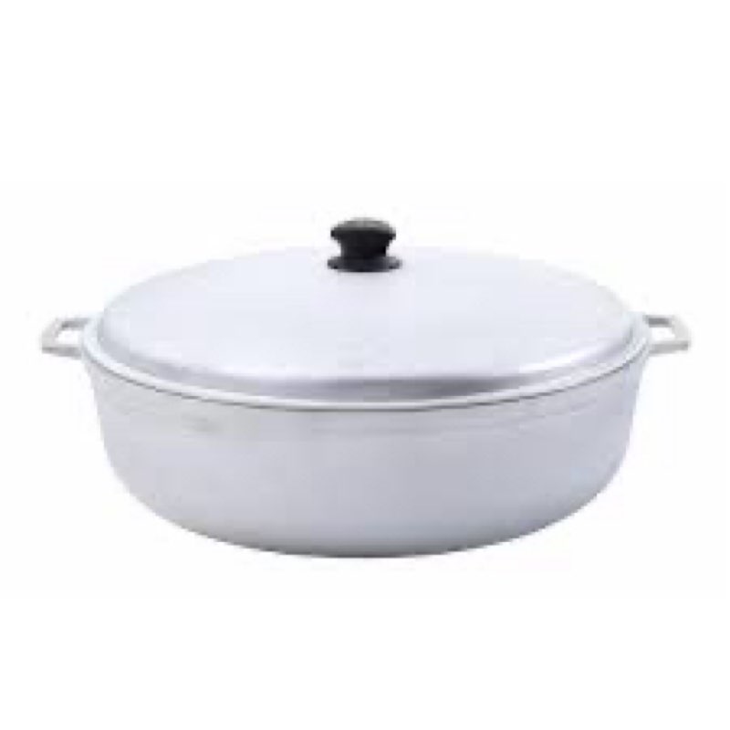 imusa gau-80508 jumbo traditional natural caldero for cooking and serving, 18 quart, silver