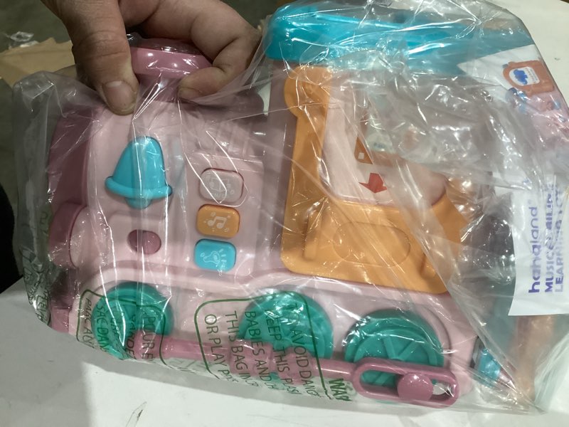 Condition photo showing As Is for hahaland Musical Toy for Baby Girl Gifts?First Year Activity Musical Train with Talking Flash Cards Bilingual (EN/ES), Educational Learning Toys for Toddlers, Baby Toys 18-36 Months Girl Xmas Gifts