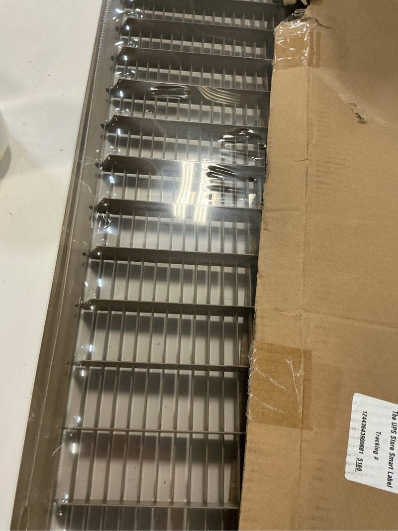 Condition photo showing New/Like New for 30x12 floor return air grille fit 12x30 30x12 duct opening,floor vent cover | jumpable heavy duty steel floor air return vent cover grill,outer dimensions: 31.75"w x 13.75"h for 30"wx12"h-duct opening