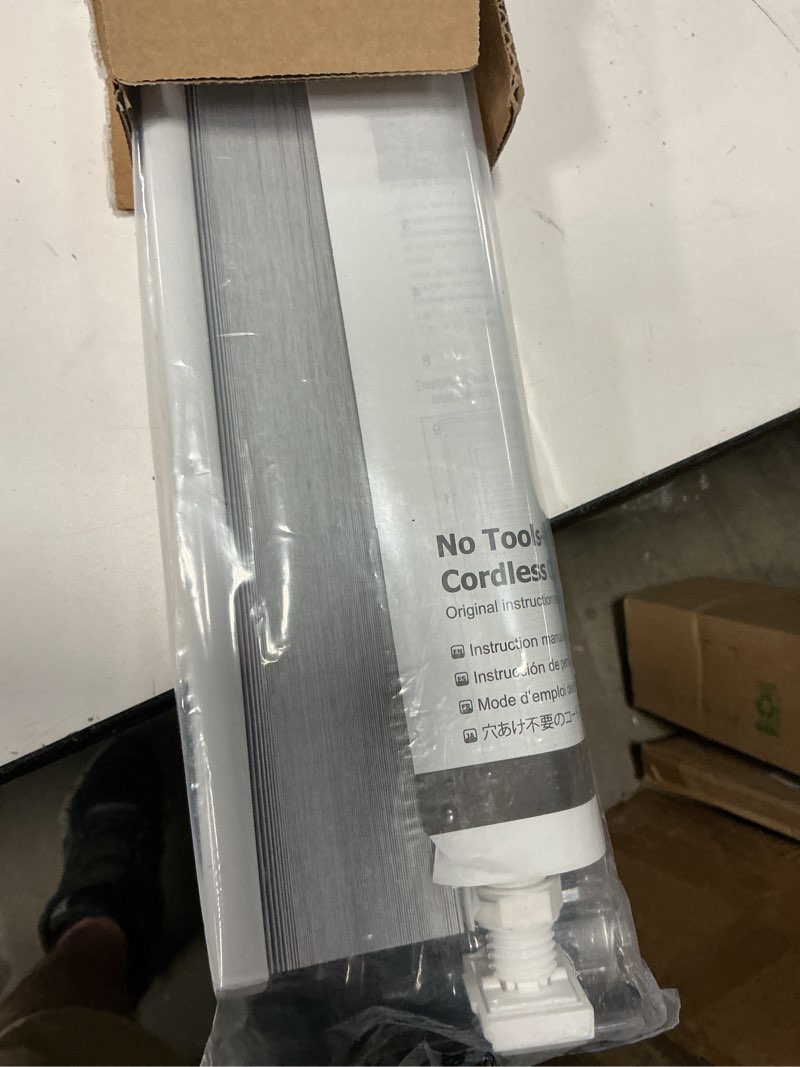 Condition photo showing Good Condition for lazblinds cordless cellular shades, no tools no drill blackout honeycomb shades pleated blinds for windows, 34'' w x 48'' h, silver white blackout-silver white 34'' w × 48'' h
