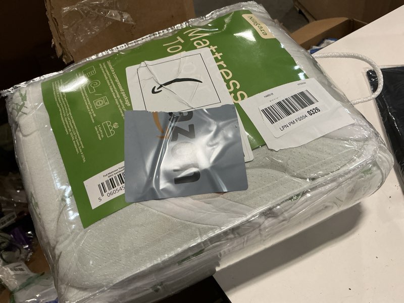 Condition photo showing Good Condition for Ultra Soft Full Size Mattress Topper - Viscose Made from Bamboo Pillow Top Mattress Pad for Back Pain Relief - Naturally Cooling for Hot Sleepers, Green Green Full