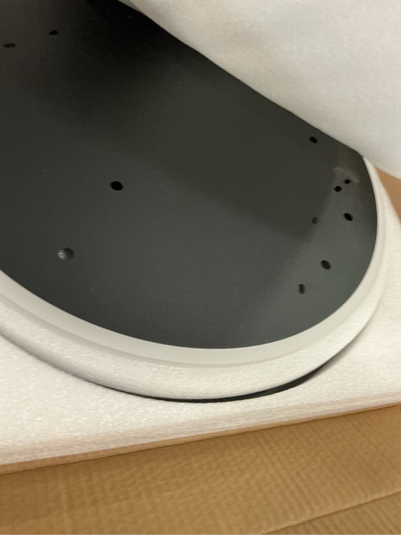 Condition photo showing Good Condition for O'NEELDY Black Flush Mount Ceiling Light Dimmable Dining Room Light Fixture Round 6 Rings Modern LED Ceiling Light with Remote Control 47" Kitchen Lighting Fixture Ceiling Lamp for Living Room,Bedroom Black Ceiling Light, 6-light