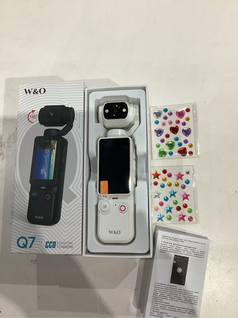 Condition photo showing Good Condition for w & o portable 2.5k video recorder with 180° rotating lens, vlogging camera,pocket body camera with audio & video recording, 7hour power, handheld pov cameras with 32gb card?white
