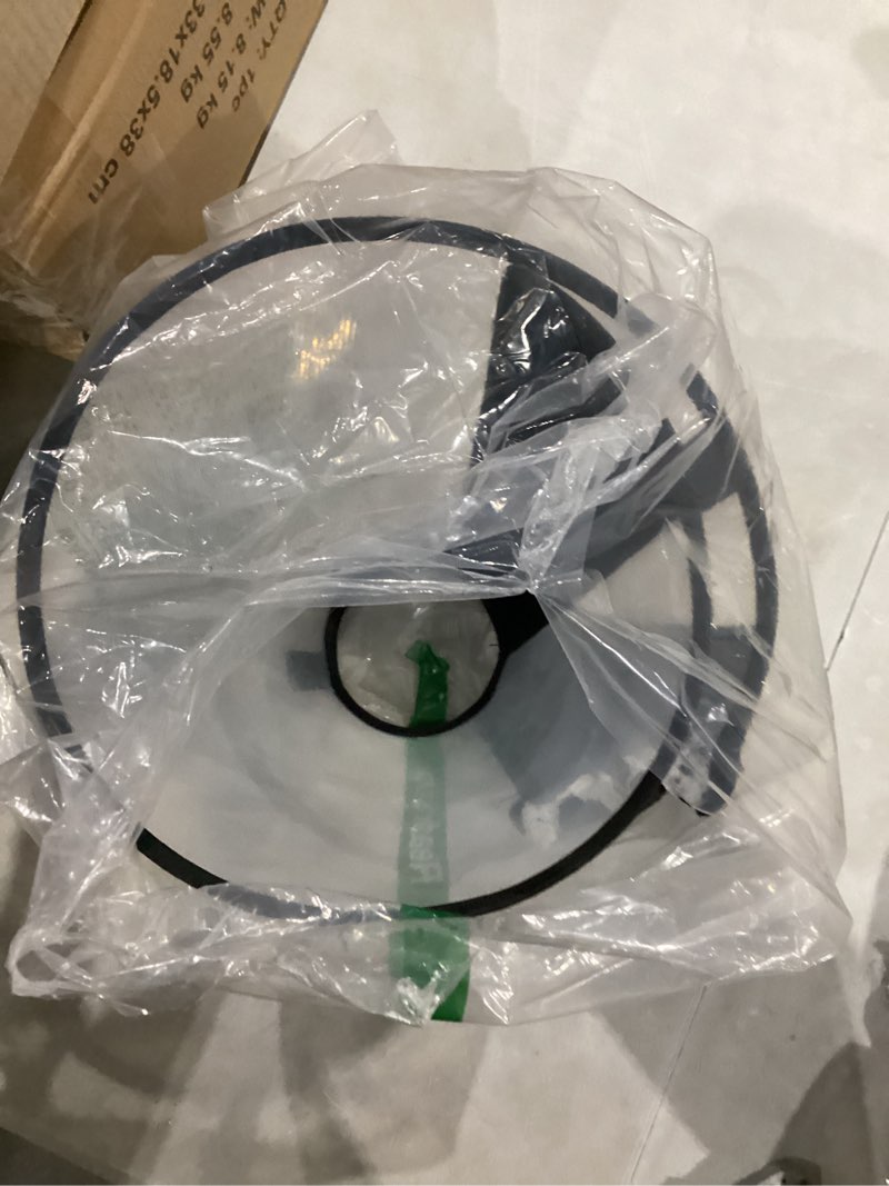 Condition photo showing As Is for supet dog cone collar adjustable after surgery, comfortable pet recovery collar & cone for large medium small dogs, elizabethan dog neck collar plastic practical ?l? white l(neck: 14.0~17.5")