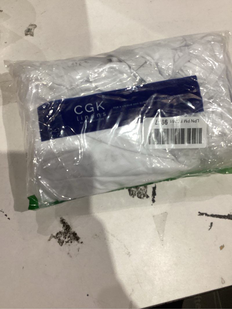 Condition photo showing As Is for Wrap Around Dust Ruffle Bed Skirt - White - for King Size Beds with 18 Inch Drop - Easy Fit Elastic Strap - Adjustable Pleated Bedskirt w/Brushed Fabric - Wrinkle Free - for Women, Men, Kids & Teens King/Cal King 18" - Drop 01 - White