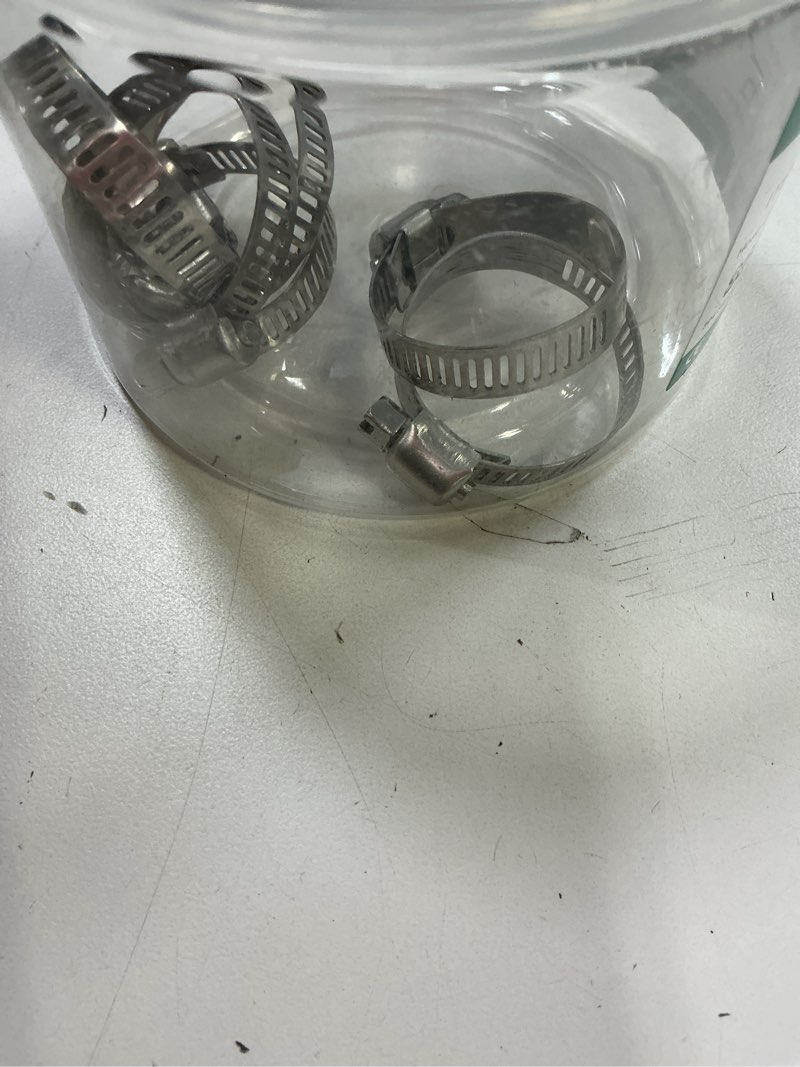 Condition photo showing As Is for 10PCS Hose Clamps Stainless Steel Adjustable 3/4"–1-1/4"(18-32mm) Worm Gear Hose Clamp, Heavy Duty Metal Small Hose Clamps for Automotive, Pipe, Radiator Plumbing, Fuel Line 3/4"-1-1/4"(18-32mm)
