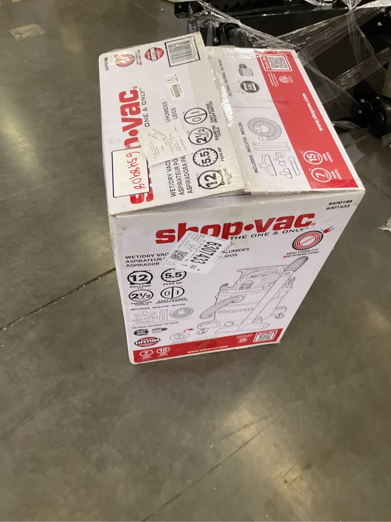 12gallon wet/dry vacuum cleaner