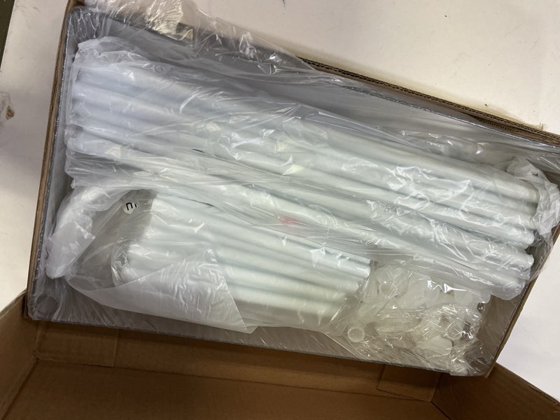 Condition photo showing New/Like New for Sywhitta 4-Tier Free Standing Shoe Rack with Storage Boxes - High Capacity Organizer for Corridor, Living Room, Balcony, Bedroom, White 4-Tier White