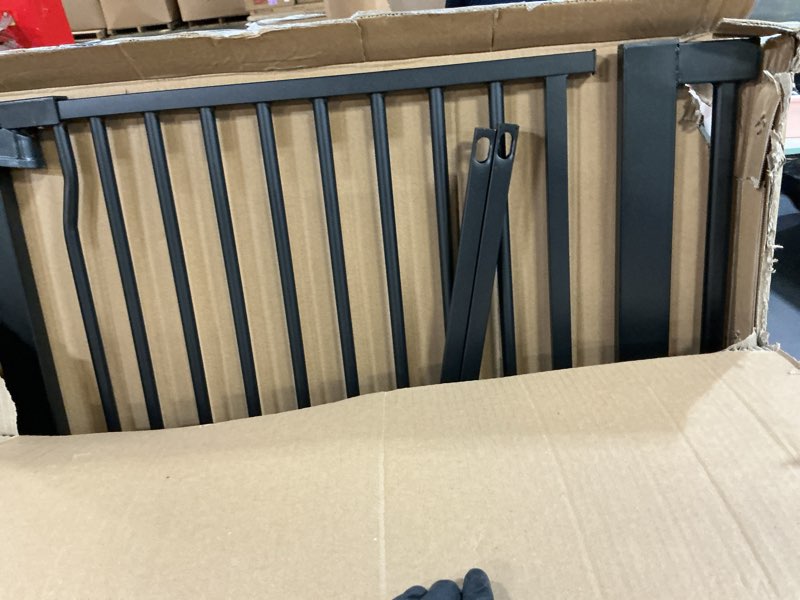 Condition photo showing Good Condition for lumizone extra tall cat gate 55.12" high 29.92"-34.24" wide pet gate black | dog gate for doorway hallway stairs pressure mounted extra wide 1.37" gap no drilling auto-close one-handed operation
