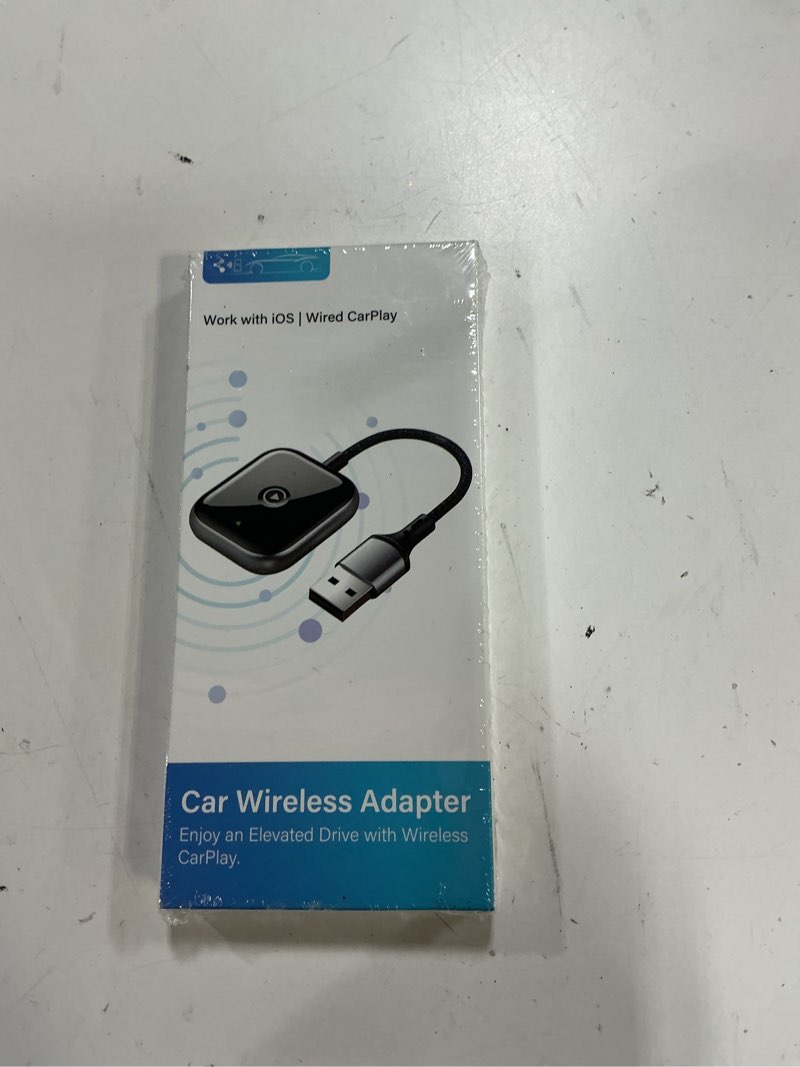 Condition photo showing New/Like New for wireless carplay adapter for apple carplay, easy to upgrade wired carplay to wireless, instant connectivity, super mini car play dongle for iphone fit for cars with built-in carplay (black)
