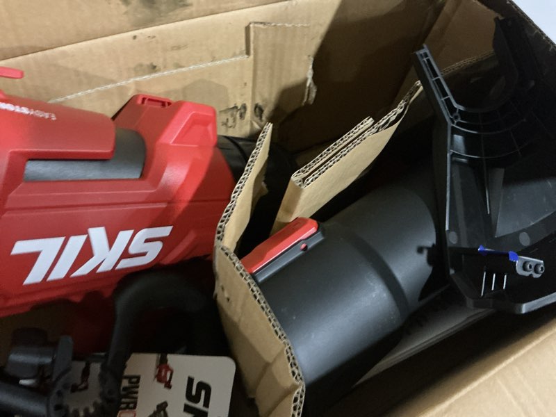 Condition photo showing As Is for skil cb7542b-10 20v pwrcore20 brushless lithium-ion 13 in. cordless string trimmer and 400 cfm leaf blower only