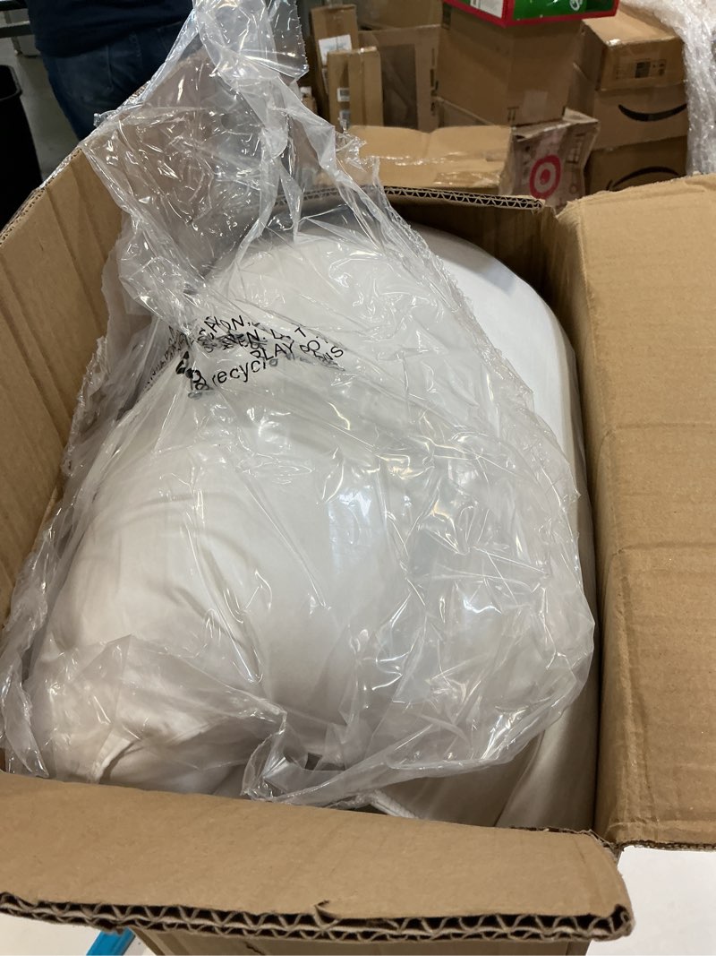 Condition photo showing New/Like New for Serta Down Illusion Soft Hypoallergenic Soft/Medium Bed Pillows for Side, Stomach or Back Sleepers (2 Pack), Queen, White White Queen Soft/Medium