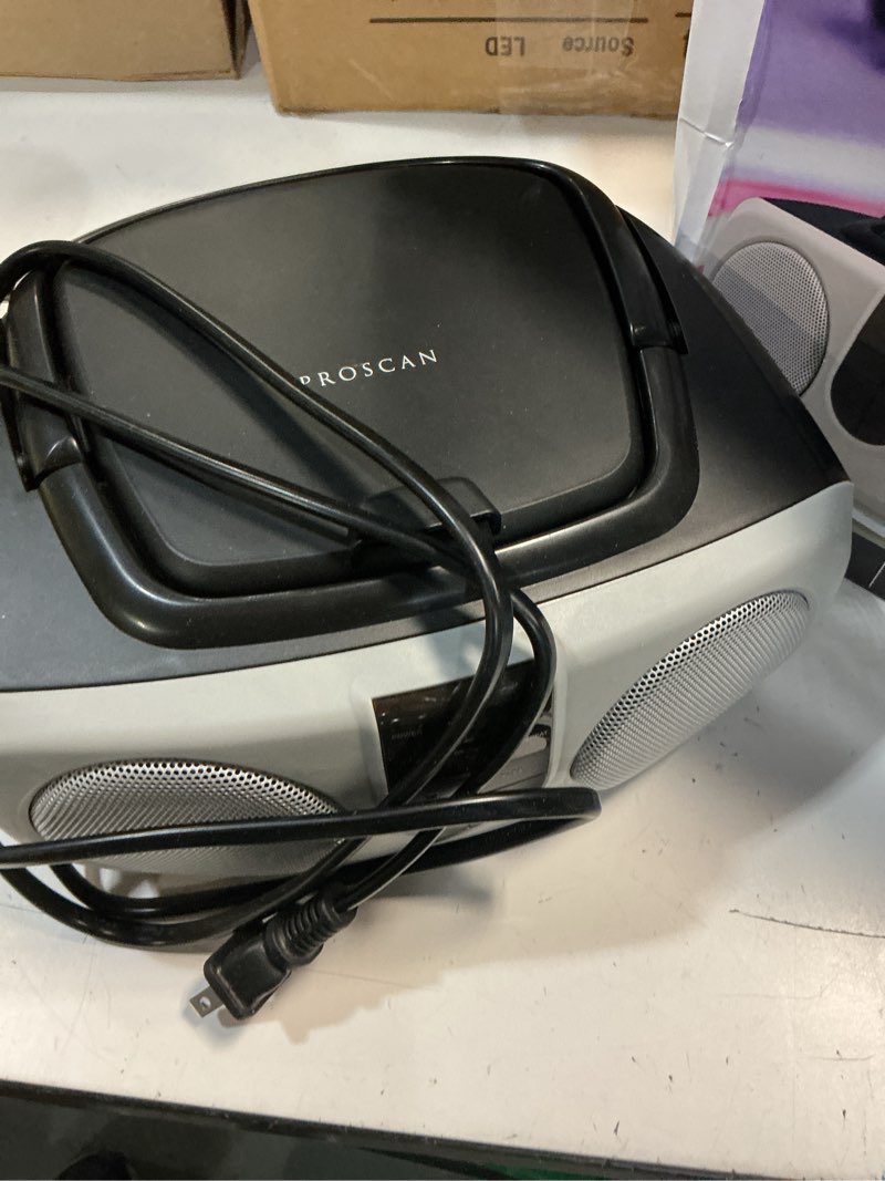 Condition photo showing Good Condition for sylvania srcd243 portable cd player with am/fm radio, boombox (silver) silver/black 10 x 9 x 5.7 inches