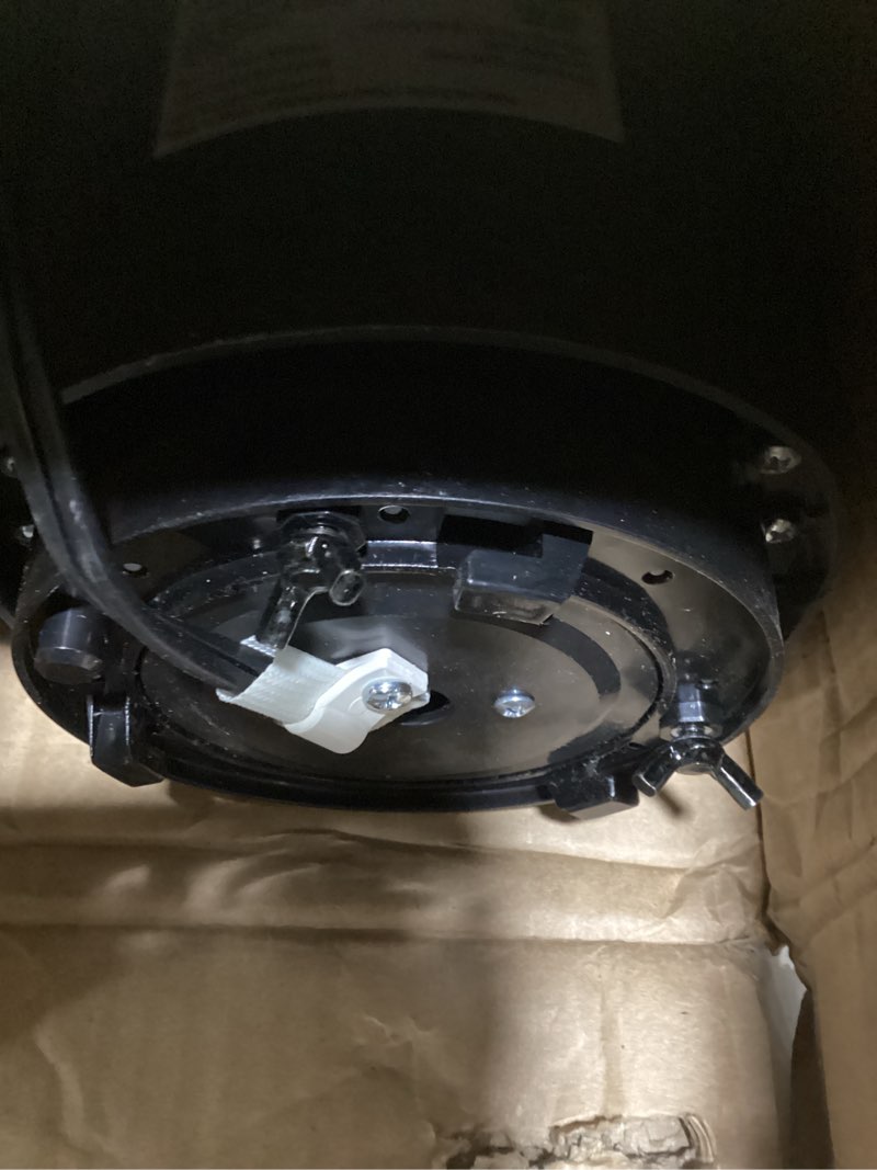 Condition photo showing Good Condition for amazon basics 28" 60-degree oscillating tower fan with powerful airflow for bedroom, living room, office, 3 speeds, mechanical control, air circulator, 35w, 27.8"h x 9.4"d x 9.4"w, black 28" - mechanical control