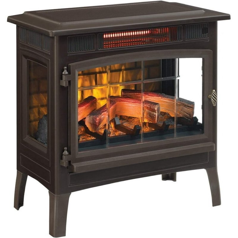 Duraflame 3D 24" W x 23.4" H x 12.9" D Infrared Electric Fireplace Stove - Bronze, DFI-5010-02