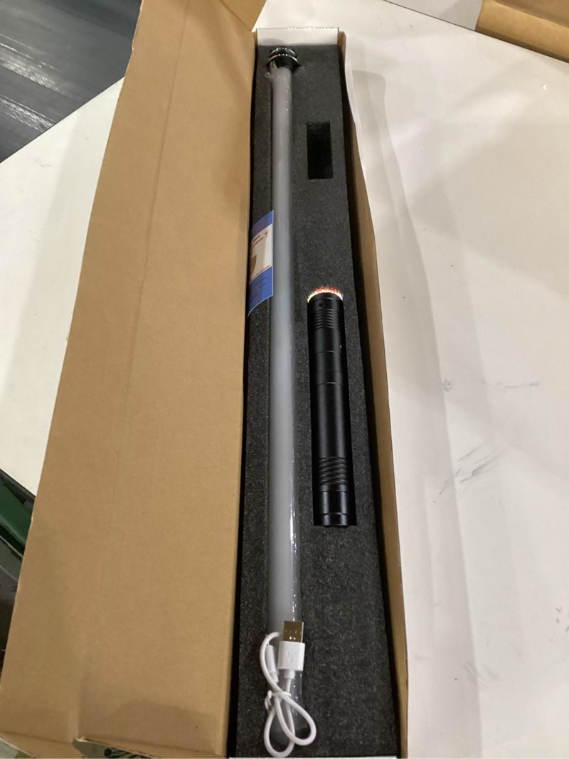 lightsaber with metal hilt, rechargeable light saber, durable pc blade tube, 12 colors, fx sounds, flash on clash, smooth swing, usb cable included, kids teens adults gift, birthday party toy