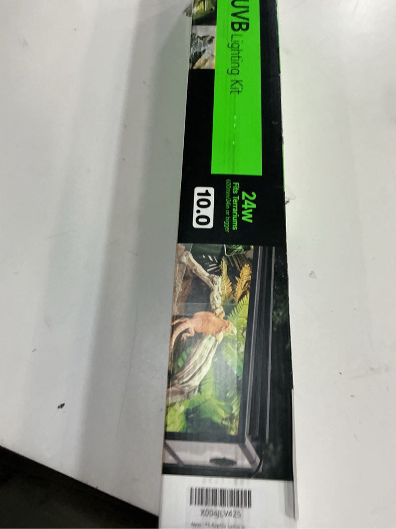 Condition photo showing New/Like New for T5 HO 10.0 UVB Light for Reptiles, 24W Light Fixture Combo Kit with Switchable 5.0 & 10.0 UVB Output, 22" Fluorescent Tube UVA UVB Reptile Light for Reptile Eco-Tanks and Aquariums 24 Watts