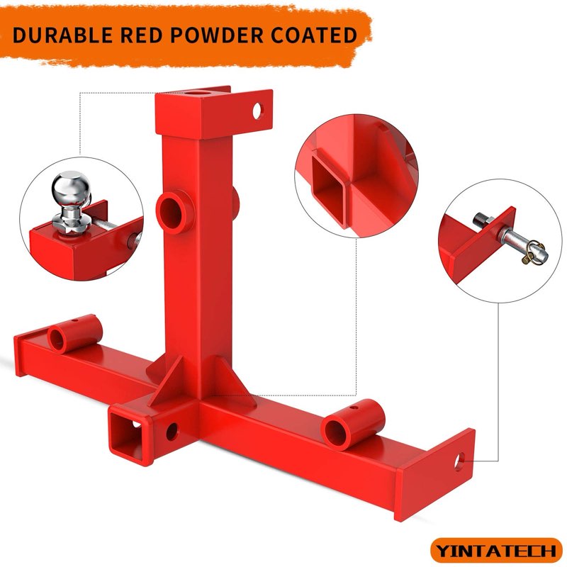 Point Trailer Hitch for Cat 1 with 2" Receivers