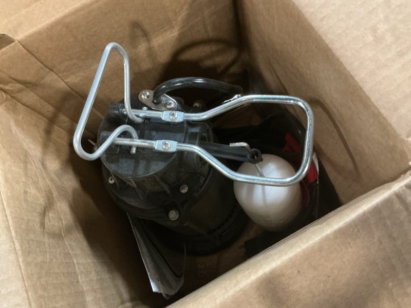 Condition photo showing As Is for wayne - 3/4 hp submersible cast iron and stainless steel sump pump with integrated vertical float switch - 5,490 gallons per hour - heavy duty basement sump pump 3/4 hp stainless steel sump pump