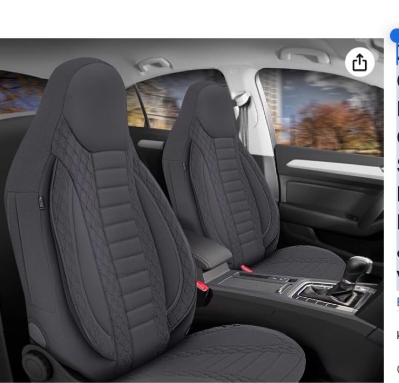x-line universal car seat cover front 2 seats compatible with sedan, minivan, pickup, hatchback, suv & commercial vehicles (grey)