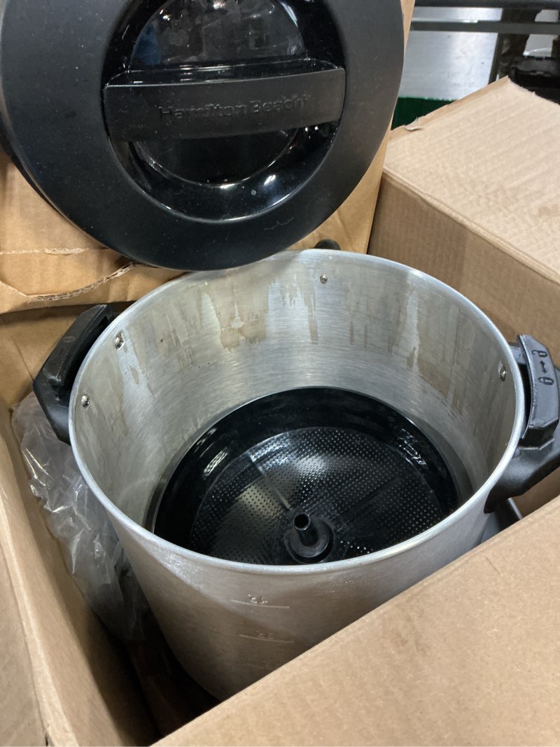 Condition photo showing As Is for hamilton beach 45 cup fast brew coffee urn and hot beverage dispenser, 40521