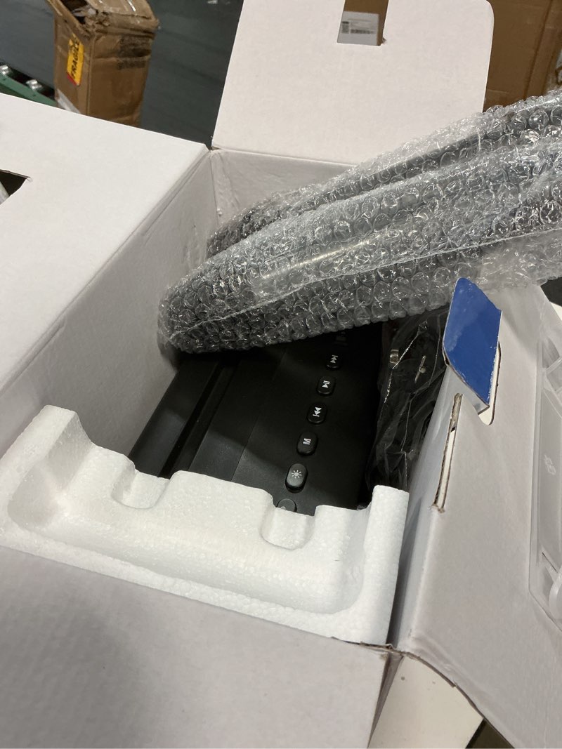 Condition photo showing Good Condition for karaoke machine, portable bluetooth karaoke speaker with 2 wireless microphones, pa system for adults kids with led lights & echo adjustment, supports tws/tf/usb/aux for home party t03-2 mics